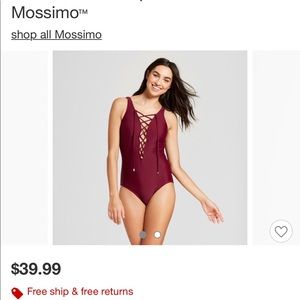 Lace up bathing suit